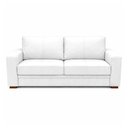 Ver imagem 1 de Sofá Decorativo Sala de Estar Champions 2 Lugares 150cm Couro Branco - Mozzelar