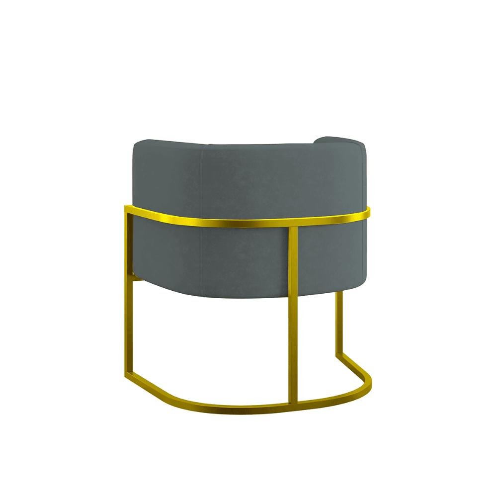 Kit 04 Cadeiras Poltrona Lua Gold para Sala Quarto Balaqui Cor:cinza - 6