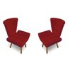 Kit 02 Poltronas Decorativa Emilia Vermelho - 2