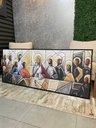 Ver imagem 2 de Quadro 160x60cm Santa Ceia Moldura Flutuante Preta
