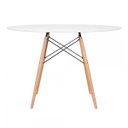 Ver imagem 3 de Conjunto de Mesa Redonda Eames 120cm Branco + 4 Cadeiras Eiffel Dsw Preto