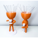 Ver imagem 1 de Kit Decorativo Cantinho do Café - Robert Plant Xícara Flutuante e Letreiro - Laranja com Branco