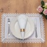 Kit 4 Guardanapo Branco Renda Inglesa 43x43cm 100% Poliéster Cor:Branco - 1