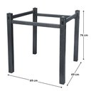 Ver imagem 4 de Pés para Mesa de Jantar Base de Mesa Quadrada 0,80 para Tampos de Vidro Madeira ou Granito Texturiza