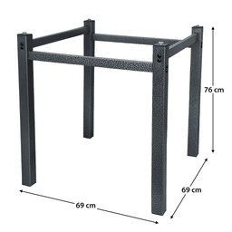 Pés para Mesa de Jantar Base de Mesa Quadrada 0,80 para Tampos de Vidro Madeira ou Granito Texturiza - 4