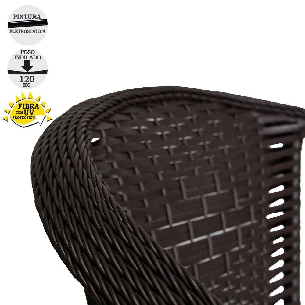 Conjunto De Namoradeira E Mesa Navegantes Marrom Tabaco - 4