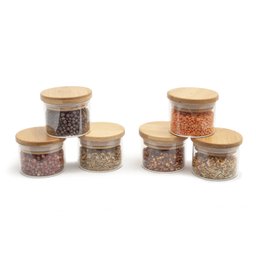 KIT DE 6 POTES DE MANTIMENTOS DE 110ML COM TAMPA DE BAMBU - OIKOS - 4