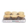 KIT DE 6 POTES DE MANTIMENTOS DE 110ML COM TAMPA DE BAMBU - OIKOS - 6