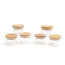 Ver imagem 1 de KIT DE 6 POTES DE MANTIMENTOS DE 110ML COM TAMPA DE BAMBU - OIKOS