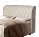 Ver imagem 5 de Cabeceira Antonella Estofada Bege para Cama Box Queen 160cm com Bau Organizador