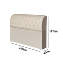Ver imagem 3 de Cabeceira Antonella Estofada Bege para Cama Box Queen 160cm com Bau Organizador