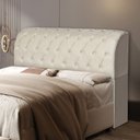 Ver imagem 1 de Cabeceira Antonella Estofada Bege para Cama Box Queen 160cm com Bau Organizador