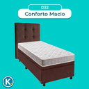 Ver imagem 4 de Conjunto Cama Box Bau Marrom Solteiro + Colchão D23 D23 Inducol + Cabeceira