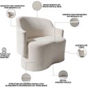 Ver imagem 7 de Namoradeira 2 Lugares Orgânica Decorativa Elegante Estofada Redonda Design Moderno Sala Estar