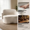 Ver imagem 6 de Namoradeira 2 Lugares Orgânica Decorativa Elegante Estofada Redonda Design Moderno Sala Estar