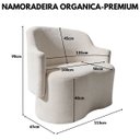 Ver imagem 2 de Namoradeira 2 Lugares Orgânica Decorativa Elegante Estofada Redonda Design Moderno Sala Estar