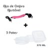 Bolsa Térmica Bag Pequena Academia Fitness 3 Potes Refeições - Rosa - Elb - 3