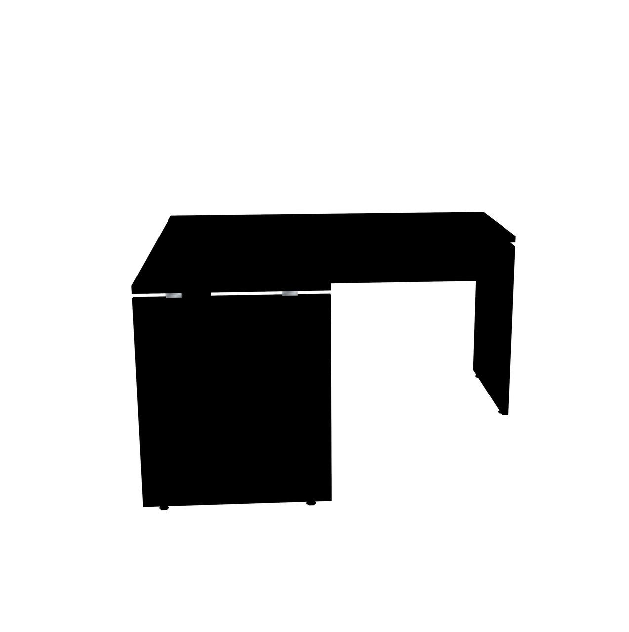 Mesa em L para Escritório 145x145 Pandin P25 - Preto - 4