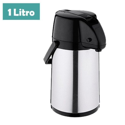 Garrafa Térmica 1 Litro Exclusiva Inox Água Café - Soprano