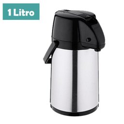 Garrafa Térmica 1 Litro Exclusiva Inox Água Café - Soprano - 1 Garrafa Térmica 1 Litro Exclusiva Inox Água Café - Soprano - 1