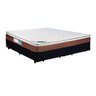 Cama Box Casal Bipartido Colchão Molas Pocket One Side Caribe Luckspuma+Box Suede 61x138x188 Preto - 1