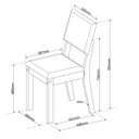 Ver imagem 4 de Conjunto Sala de Jantar 4 Lugares Quadrado Tampo de MDF Dynna Cobre/Cinza - Casa Giulia