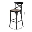 Ver imagem 5 de Kit 4 Banquetas Katrina em Aço Preto