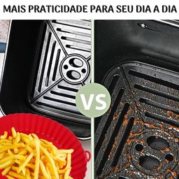 FORMA DE SILICONE FLEXÍVEL REUTILIZÁVEL PARA AIR FRYER - 6