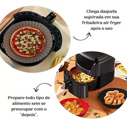 FORMA DE SILICONE FLEXÍVEL REUTILIZÁVEL PARA AIR FRYER - 2