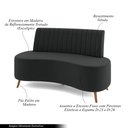 Ver imagem 3 de Sofá Living Decorativo 2 Lugares 1,60M Katara Cinza Escuro Veludo G33 - Gran Belo