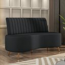 Ver imagem 1 de Sofá Living Decorativo 2 Lugares 1,60M Katara Cinza Escuro Veludo G33 - Gran Belo