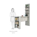 Ver imagem 3 de Bancada Mesa Gourmet para Cozinha com Painel Suprema Luciane Móveis