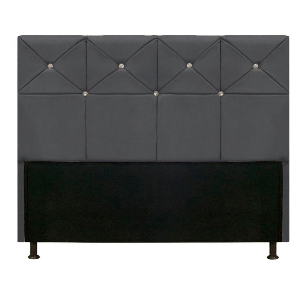 Cabeceira Londres 140cm Suede Cinza - Am Interiores - 1