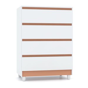 Cômoda 4 Gavetas Rio 20026 Branco Camarim Vila Rica