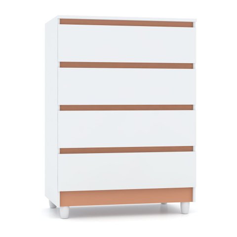 Cômoda 4 Gavetas Rio 20026 Branco Camarim Vila Rica