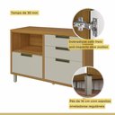 Ver imagem 5 de Cozinha Modulada Imperatriz 3 Peças 100% MDF Marrom/Off White - Nesher
