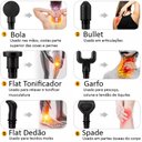Ver imagem 2 de Pistola de Massagem Elétrica Recarregável Fisioterapêutica Profissional Visor LCD 30 Velocidades + 6