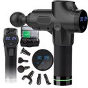 Ver imagem 1 de Pistola de Massagem Elétrica Recarregável Fisioterapêutica Profissional Visor LCD 30 Velocidades + 6