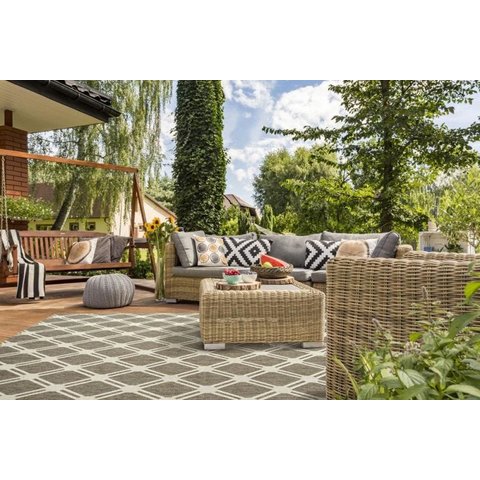 Tapete Sisal Outdoor Geométrico 150 x 200cm - São Carlos