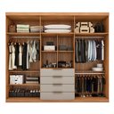 Ver imagem 3 de Guarda Roupa Roupeiro Casal 06 Portas Giardino Amêndola Touch Nude Prime Tx Demóbile
