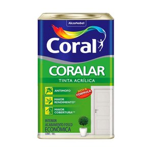 Tinta Látex Coralar econômica acrílica 18 litros branco gelo Coral