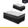 Cama Box Baú + Colchão de Solteiro D45 Firm Confort 78x188x60cm Preto Suporta até 150kg por - 6
