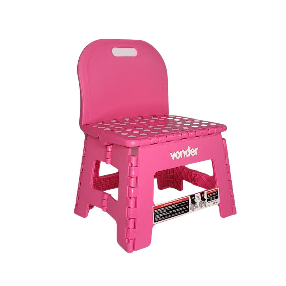 Cadeira Infantil Dobrável para Uso Doméstico e Passeios - Vonder Rosa - 3