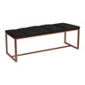 Recamier Industrial Carla 100cm Solteiro Quarto Box Cama Ferro Bronze Suede Preto - Ahazzo Móveis AH - 1