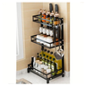 Kitchen Spice Storage Rack 3 Level Multifunction 75361 Cinza - 6