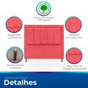 Ver imagem 3 de Cabeceira Estofada para Cama de Casal 140 Grecia Suede