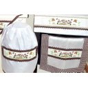 Ver imagem 2 de Jogo de Cozinha Ponto Cruz - Vaquinha com Flores Arte & Tear Jogo Cozinha 10 pçs pra Fogão 6 Bocas