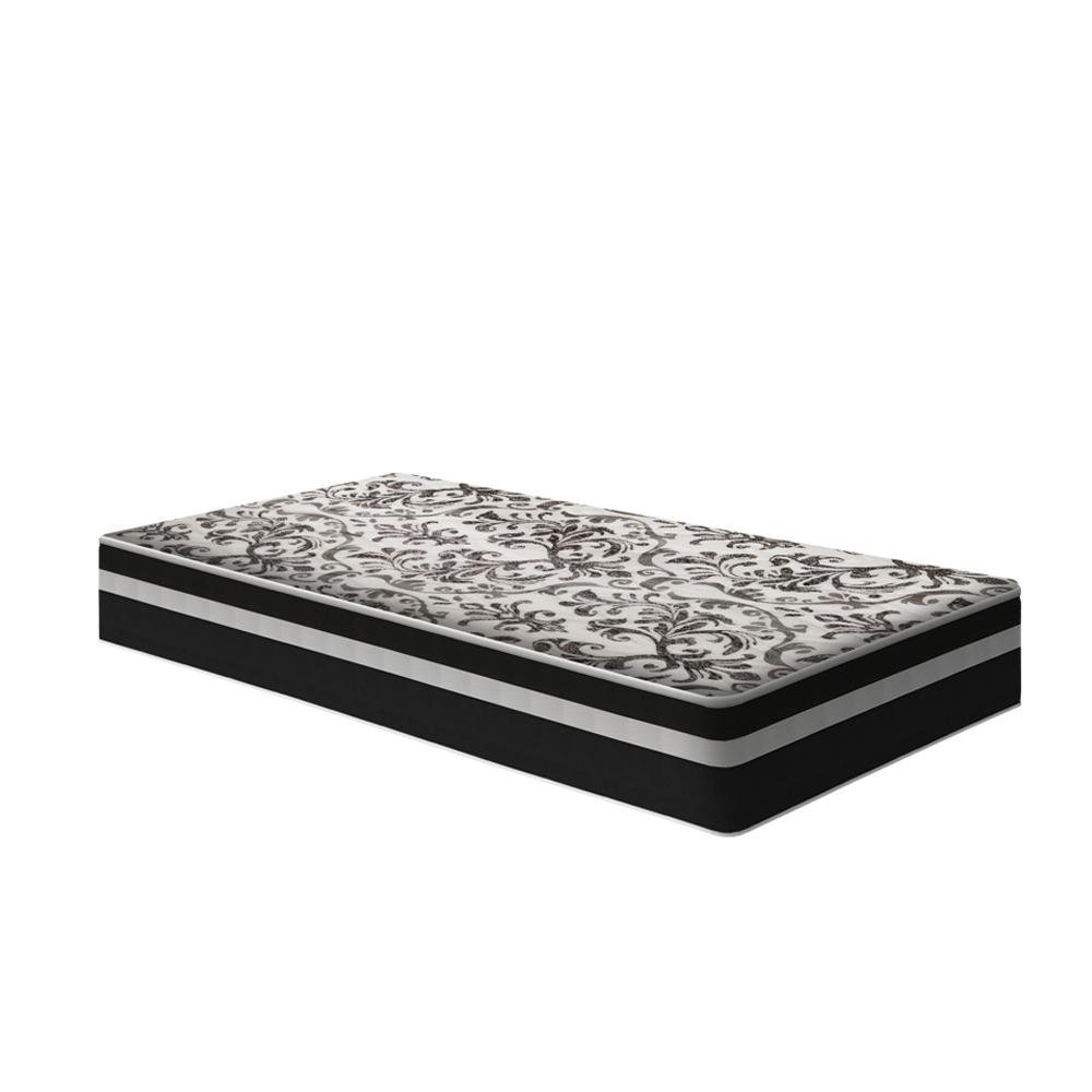 Cama Box Solteiro King Preto + Colchão de Molas Superlastic - Anjos - Black Graphite 96x203x51cm - 2
