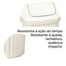 Lixeira Basculante Para Banheiro Cozinha 10 Litros Bege - 2