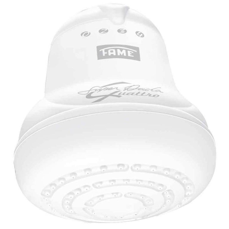 Chuveiro elétrico Super Quattro 220V 6800W branco Fame